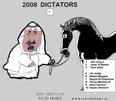 Cartoon: King Abdullah (medium) by cartoonharry tagged horse,abdullah,dictator