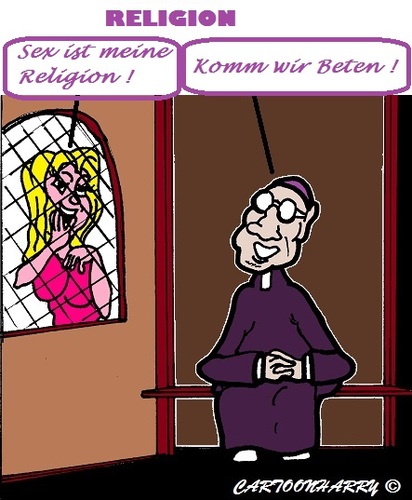 Cartoon: Lass uns (medium) by cartoonharry tagged kirche,pastor,beten