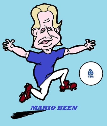 Cartoon: Mario Been (medium) by cartoonharry tagged mario,been,feijenoord,racing,genk,trainer,soccer,caricature,cartoonharry,cartoonist,dutch,toonpool