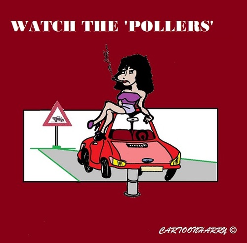 Cartoon: Poller (medium) by cartoonharry tagged traffic,parking,poller,car,holland,cartoon,cartoonist,cartoonharry,dutch,toonpool