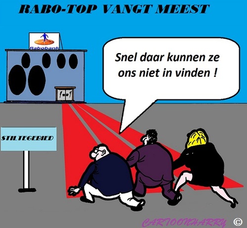 Cartoon: RABOBANK-TOP (medium) by cartoonharry tagged salaris,miljoenen,bonus,rabobank,cartoon,cartoonist,cartoonharry,dutch,holland,toonpool