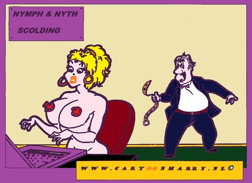 Cartoon: Scolding (medium) by cartoonharry tagged nymph,nyth,scolding,cartoon,girls,cartoonist,cartoonharry,dutch,toonpool