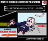 Cartoon: Brainwash Putin Now!! (small) by cartoonharry tagged holland,russia,flowers,checks,bacterium,stop,putin