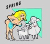 Cartoon: Spring (small) by cartoonharry tagged spring,sheep,sexy,girl,cartoonharry,lamb