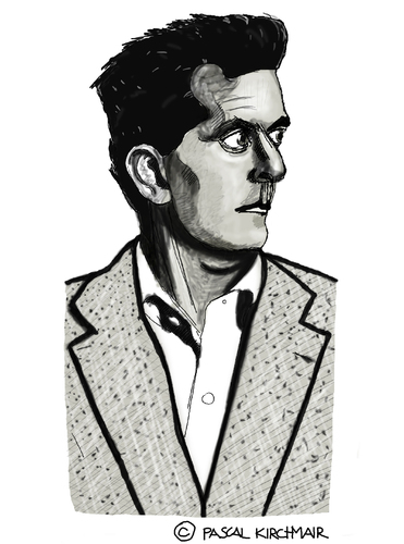 Cartoon: Ludwig Wittgenstein (medium) by Pascal Kirchmair tagged ludwig,wittgenstein,caricature,karikatur,cartoon,philosoph,philosopher,austria