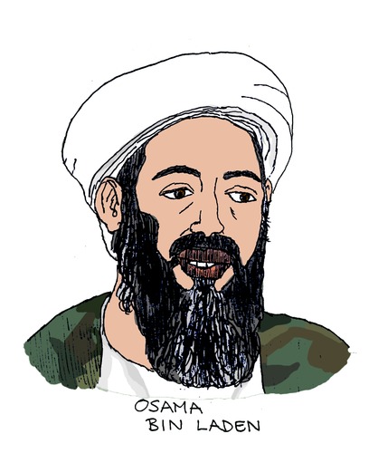 Cartoon: Osama Bin Laden (medium) by Pascal Kirchmair tagged tot,cnn,fernsehsender,us,news,terrorist,kaida,al,laden,bin,osama
