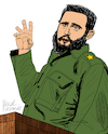 Cartoon: Fidel Castro (small) by Pascal Kirchmair tagged fidel,alejandro,castro,ruz,cuba,libre,kuba,havanna,illustration,drawing,zeichnung,pascal,kirchmair,political,cartoon,caricature,karikatur,ilustracion,dibujo,desenho,ink,disegno,ilustracao,illustrazione,illustratie,dessin,de,presse,du,jour,art,of,the,day,tekening,teckning,cartum,vineta,comica,vignetta,caricatura,portrait,retrato,ritratto,portret,kunst,paris,france,president,politiker,politician,politics,präsident,revolution,revolucion,speech,rede,comandante,en,jefe