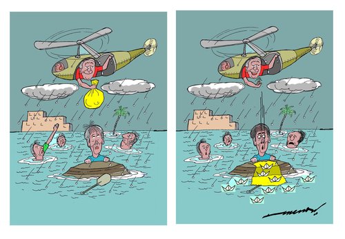 Cartoon: rescue (medium) by kar2nist tagged rescue,drowning,diaster