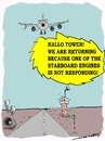 Cartoon: truant engine (small) by kar2nist tagged aircraft,pilot,engine,control,tower