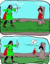 Cartoon: William Tell (small) by kar2nist tagged william,tell,archer,boy,apple