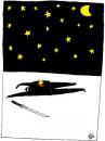 Cartoon: Ninja (small) by Gelico tagged ninja,stars,absurd,etc,humour,gelico