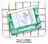 Cartoon: Klaus Kleber Privat (small) by Bülow tagged klaus kleber nachrichten zdf heute journal bad badezimmer spiegelschrank