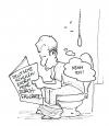 Cartoon: Parallelen im Chefsessel. (small) by Bülow tagged guter geschmack toilet wc toilette taste
