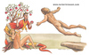 Cartoon: Die Erbsünde (small) by Niessen tagged adam eva apfel schlange priester freude sex
