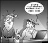 Cartoon: Access code (small) by Carayboo tagged access code santa xmas computer pc bank network digital holiday