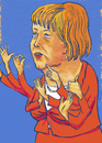 Cartoon: Angela Merkel (small) by BiSch tagged merkel kanzler chancellor politik policy gestik gesture