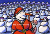 Cartoon: Be creative! (small) by BiSch tagged santa,claus,weihnachtsmann,schneemann,karotte,winter,weihnachten