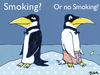 Cartoon: smoking - or no smoking? (small) by BiSch tagged pinguin,smoking,raucher,nichtraucher