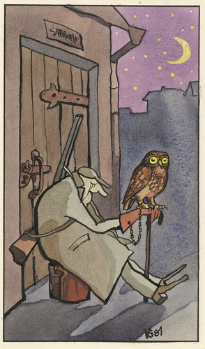 Cartoon: GUARD (medium) by Kestutis tagged store,owl,moon,guard,bird,vogel,ornithology