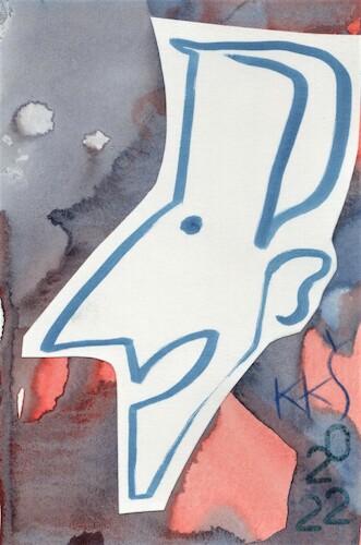 Cartoon: E. Macron in one line. 2. 3. 4. (medium) by Kestutis tagged macron,ghost,wine,yellow,vest,oneline,dada,postcard,art,kunst,kestutis,lithuania