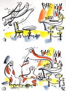 Cartoon: GUESTS GHOSTS (small) by Kestutis tagged ghosts,happening,bar,party,night,raut,ball,feast,wine