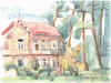 Cartoon: Old wooden villa (small) by Kestutis tagged watercolor,sketch,kestutis,lithuania,summer