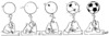 Cartoon: THINKER. DENKER (small) by Kestutis tagged thinker,denker,football,soccer,fußball,thoughts,ideas,fussball