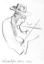 Cartoon: Violinist Boris Kirzner (small) by Kestutis tagged sketch music concert kestutis lithuania