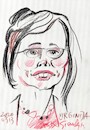 Cartoon: Virginija Sukyte Geniene (small) by Kestutis tagged sketch,kestutis,lithuania,writer,journalist