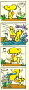 Cartoon: Water! (small) by Kestutis tagged water,mushroom,forest,wald,chanterelle,strip,comic,kinder,education,children,kids,child,kind,thank,pfifferlinge,flower,kestutis,lithuania,adventure