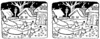 Cartoon: Winter. Fox in rural homestead (small) by Kestutis tagged winter,task,education,fox,homestead,kestutis,siaulytis,lithuania,kinder,children,adventure,bauernhof,kids,child,kind