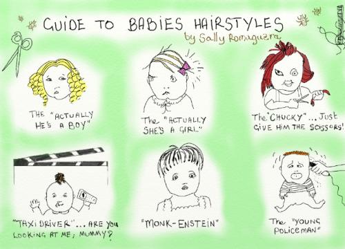 Cartoon: Guide To Babies Hairstyles (medium) by mestizalandlady tagged 