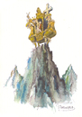 Cartoon: ohne Titel (small) by jiribernard tagged gipfelstürmer,könig,bergsteiger,eroberung,expedition,hochgebirge,bergtour,sieg,gipfelsturm