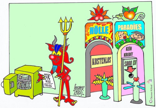 Cartoon: Paradies (medium) by okoksal tagged koeksal