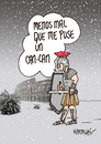 Cartoon: NIEVE EN ROMA (small) by HCATALAN tagged nieve,snow,coliseo,gladiador,frio