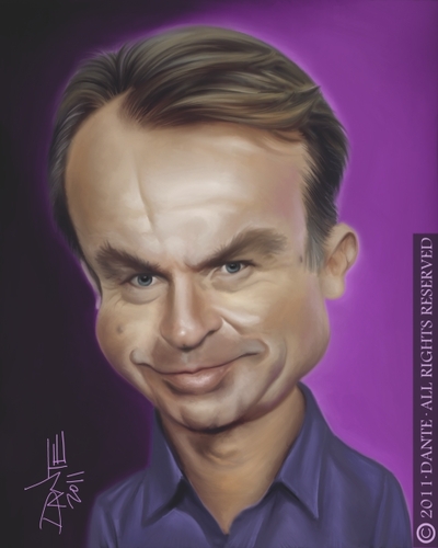 Cartoon Sam Neill medium by Dante tagged samneillcaricature