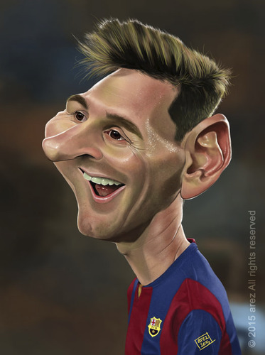 Cartoon: Lionel Andres Leo Messi (medium) by arez tagged caricature ...