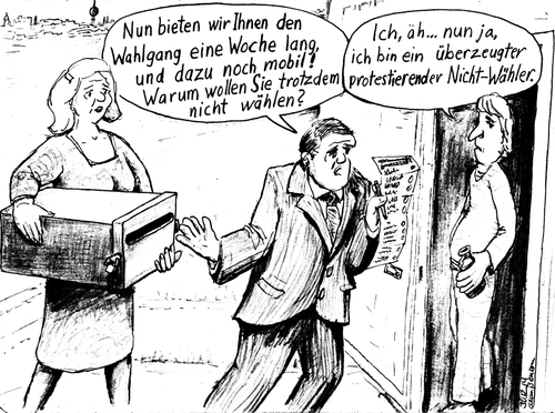 Cartoon: NichtWaehler (medium) by Alan tagged wahlurne,wahlen,wählen,nichtwähler