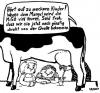 Cartoon: Milchknappheit (small) by Alan tagged milch,knappheit,kuh,kinder,melken,