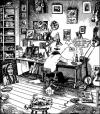Cartoon: The artist at work (small) by deleuran tagged artist paintings art drawings studio workingspace 