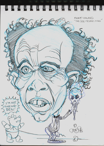 Cartoon: Clint Howard Caricature (medium) by McDermott tagged clinthoward,caricature,ronhoward,tv,comedy,actor,ben,mcdermott
