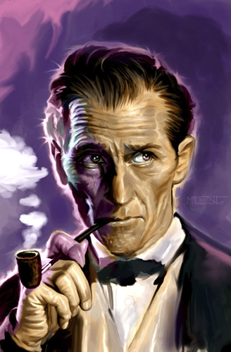 Cartoon: Peter Cushing (medium) by McDermott tagged petercushing,monsters,movies,hammerfilms,hammerstudios,mcdermott,horror,scary