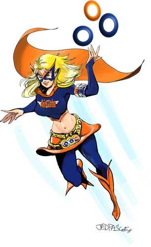 cartoon girl superhero