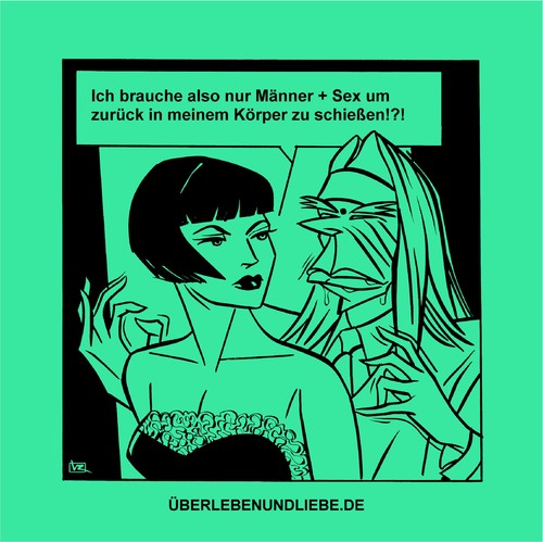 Cartoon: 134_ulul Männer und Sex (medium) by Age Morris tagged agemorris,victorzilverberg,überlebenundliebe,liebesguru,liebestip,sextip,guru