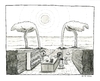 Cartoon: Desert Inn (small) by Huse Fack tagged vogel,strauss,wüste,desert,kneipe,bar,pub