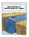 Cartoon: Tonic of life (small) by Huse Fack tagged wasser,water,wasserfall,waterfall