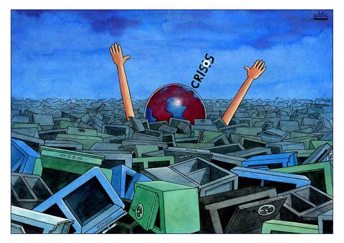 Cartoon: Crisis (medium) by Makhmud Eshonkulov tagged economical,crisis,economy,recession