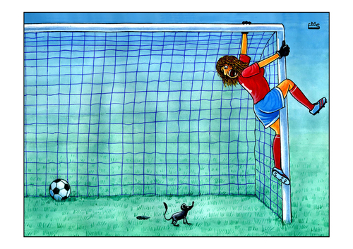 Cartoon: Fear (medium) by Makhmud Eshonkulov tagged soccer,football,sports