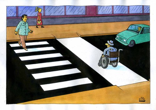 Cartoon: No Title (medium) by Makhmud Eshonkulov tagged barrier,free