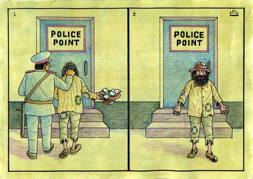 Cartoon: Police (medium) by Makhmud Eshonkulov tagged police